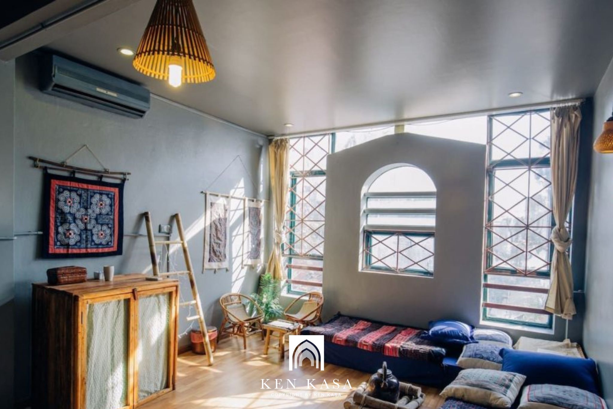 mẫu thiết kế phòng homestay nhỏ kiểu vintage